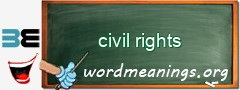 WordMeaning blackboard for civil rights